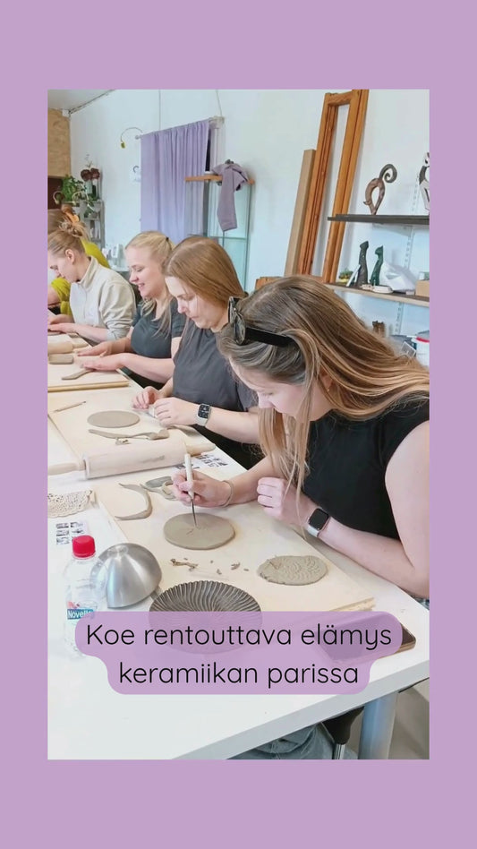 AVOIN KERAMIIKKAKURSSI Uniikit korutelineet 16.5.2026 klo 11-13
